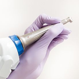Hand holding Solea laser tool